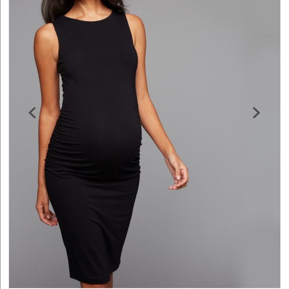 A pea in the pod Ruched Maternity Dress